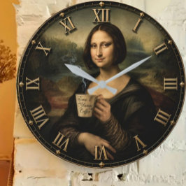 Funny Coffee Break Mona Lisa Grote Klok