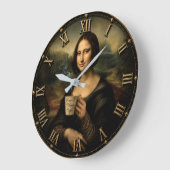 Funny Coffee Break Mona Lisa Grote Klok (Hoek)