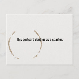 Funny Coffee Briefkaart, onderzetter, vlek, minima Briefkaart