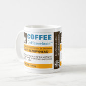 Funny Coffee Cafeïne RX Voorschrift Label Mokken (Voorkant links)