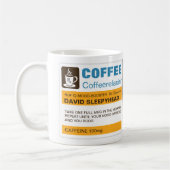 Funny Coffee Cafeïne RX Voorschrift Label Mokken (Links)