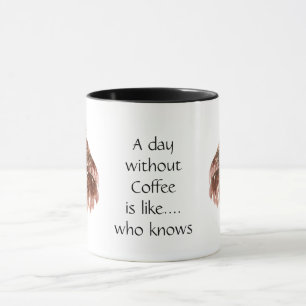 Funny Coffee, Caffeine, Quote Owl met Attitude Mu Mok