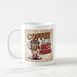 Funny Coffee Cartoon – Schattigee lachende kop voo