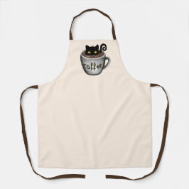 Funny Coffee Cat Apron Schort