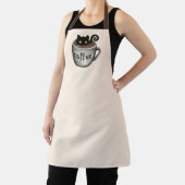 Funny Coffee Cat Apron Schort (Insitu)