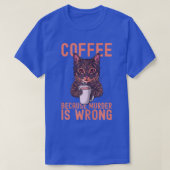 Funny Coffee Cat Mat Kerstmoeder Espresso Kit T-shirt (Design voorkant)