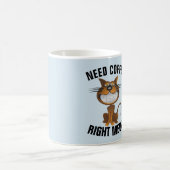 Funny Coffee Cat Mokken, "Need Right Meow" Koffiemok (Center)