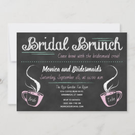 Funny Coffee Chalkboard Bridesmaid Brunch Kaart