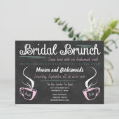 Funny Coffee Chalkboard Bridesmaid Brunch Kaart (Staand voorkant)