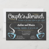 Funny Coffee Chalkboard Couple's Shower Kaart (Voorkant)