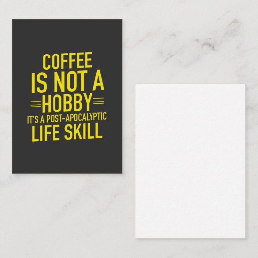 Funny Coffee Contactkaartje (Voorkant / Achterkant)