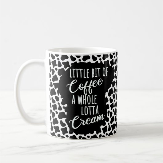 Funny Coffee Cream Koe Print Koffiemok (Links)