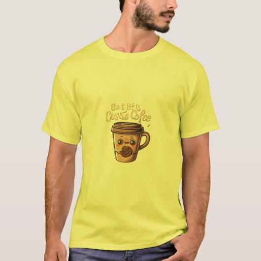 Funny Coffee Cup Design T-shirt (Voorkant)