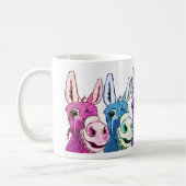 Funny Coffee Cup met Donkeys Koffiemok (Links)