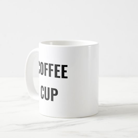 Funny Coffee Cup Mug - Plain Text - Gag Gift Koffiemok (Voorkant links)