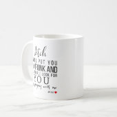 Funny Coffee Cup voor Bestie, Sarcastische offerte Koffiemok (Voorkant links)
