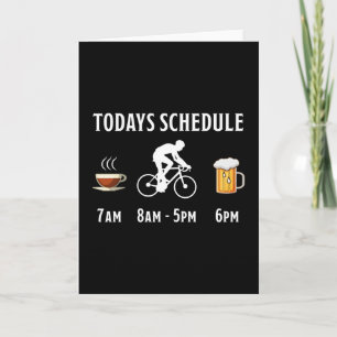 Funny Coffee Cycling Beer Gift Cyclist Kaart