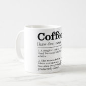 Funny Coffee Definition Koffiemok (Voorkant links)