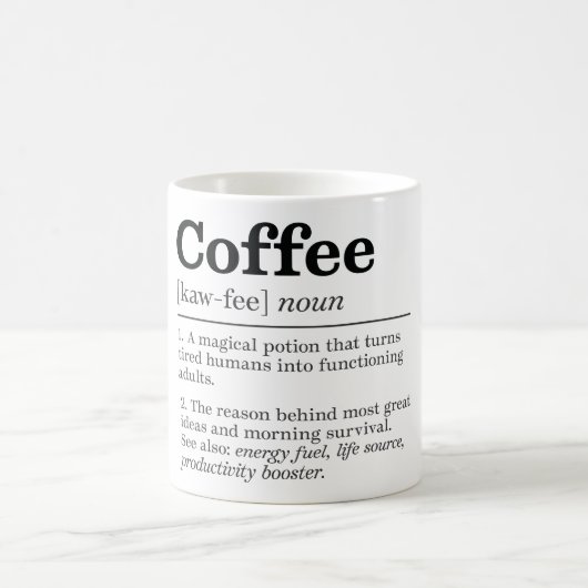 Funny Coffee Definition Koffiemok (Center)