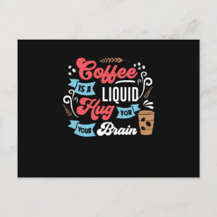 Funny Coffee Design Koffie voor het brein Briefkaart