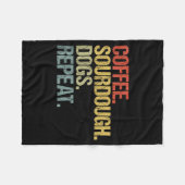 Funny Coffee Dogs Sourdough Bread Baking Sourdough Fleece Deken (Voorkant (Horizontaal))