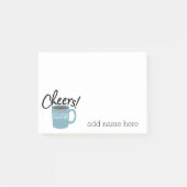 Funny Coffee Drinker - Cheers Het is 8 uur 's ocht Post-it® Notes (Voorkant)