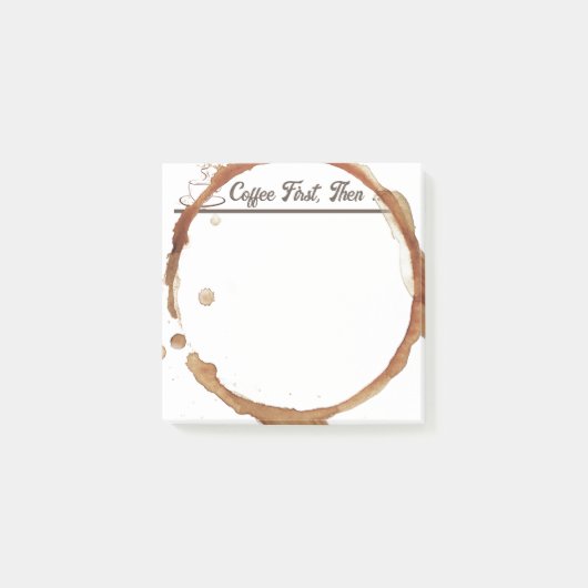 Funny Coffee eerst dan Post-it® Notes (Voorkant)