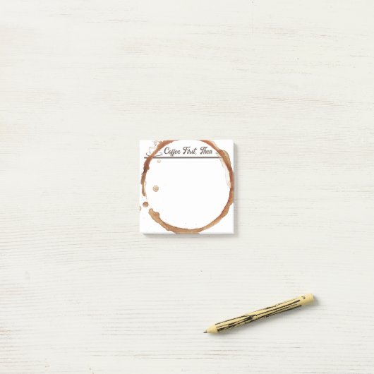 Funny Coffee eerst dan Post-it® Notes (Op bureau)