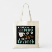 Funny Coffee en Pet My Cavapoo Dog 236 Tote Bag (Achterkant)