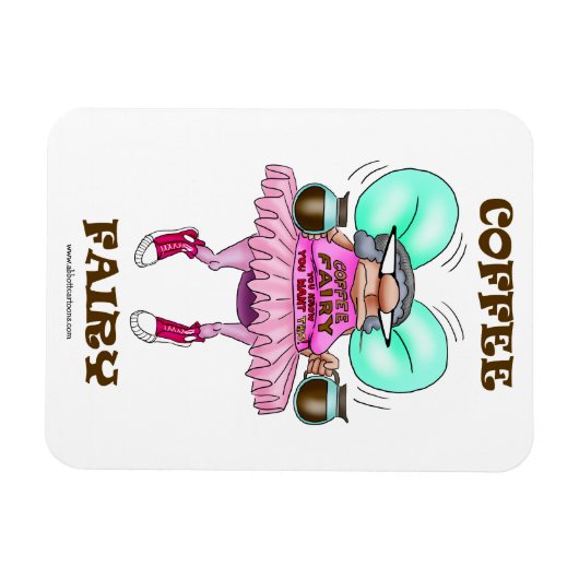 Funny Coffee Fairy Fleximagnet Magneet (Horizontaal)