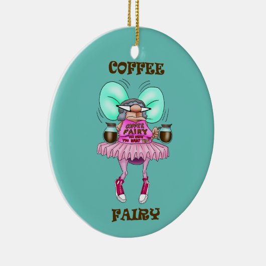 Funny Coffee Fairy Ornament (Rechts)