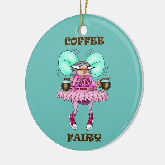 Funny Coffee Fairy Ornament (Links)
