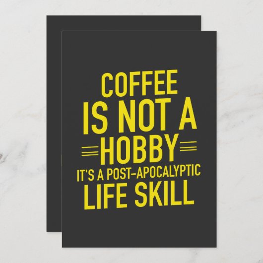 Funny Coffee Feestdagenkaart (Voorkant / Achterkant)