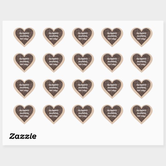 Funny Coffee Gezegde Hart Sticker (Vel)