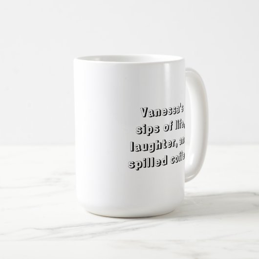 Funny Coffee Gezegde met Personalisatie Mok (Voorkant rechts)