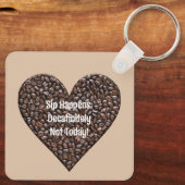 Funny Coffee Gezegde Metal Sleutelhanger (Achterkant)