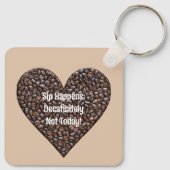 Funny Coffee Gezegde Metal Sleutelhanger (Achterkant)