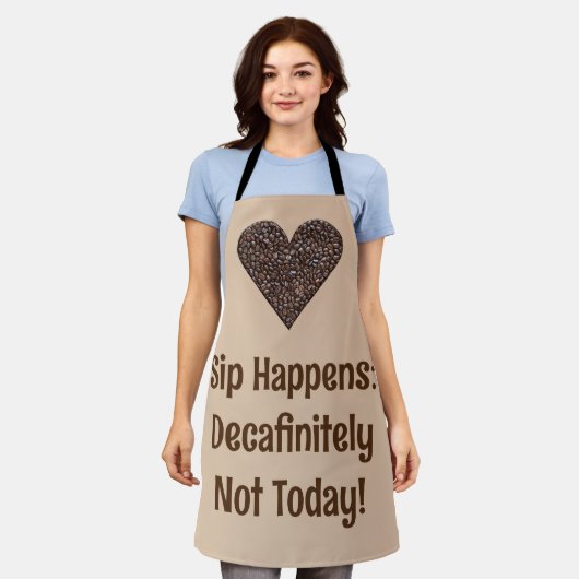 Funny Coffee Gezegde Schort (Gedragen)