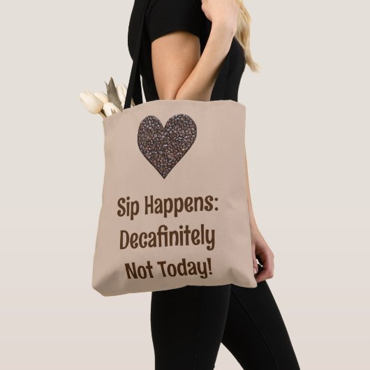 Funny Coffee Gezegde Tote Bag (Dichtbij)