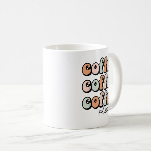 Funny Coffee Gezegde voor vrouwen Caffeine Cute Co Koffiemok (Voorkant rechts)