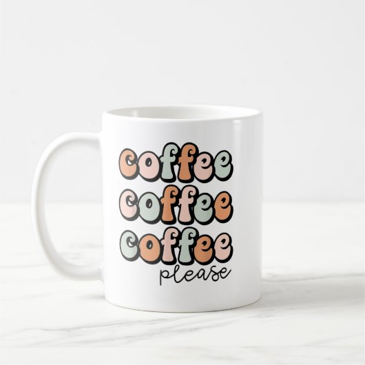 Funny Coffee Gezegde voor vrouwen Caffeine Cute Co Koffiemok (Links)