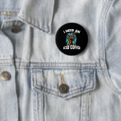 Funny Coffee Gift - I Need An Iced Coffee - Quotes Ronde Button 5,7 Cm (In situ)