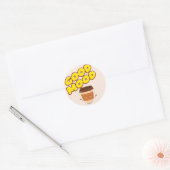 Funny Coffee Good Mood Classic Round Sticker (Envelop)