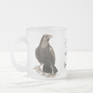 Funny Coffee heeft Donuts nodig. Ravens Bird Matglas Koffiemok