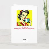 Funny Coffee Humor | Retro Lady vriendschap Kaart (Achterkant)