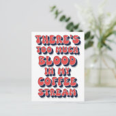 Funny Coffee humor retro pop cultuur tekst gezegde Briefkaart (Staand voorkant)