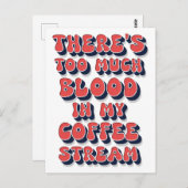 Funny Coffee humor retro pop cultuur tekst gezegde Briefkaart (Voorkant / Achterkant)