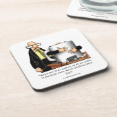 Funny Coffee Humor Zakelijk Onderzetter Cadeau (Linkerzijde)