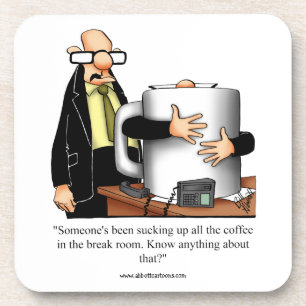 Funny Coffee Humor Zakelijk Onderzetter Cadeau