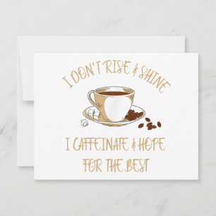 Funny Coffee - Ik stijg niet en schijn niet dat ik Bedankkaart